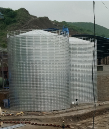 望花粮食钢板仓的安装全过程不用热焊接